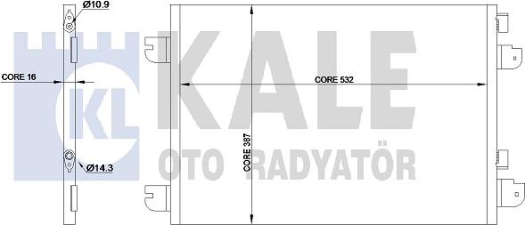 KALE OTO RADYATÖR 342830 - Конденсатор кондиционера autospares.lv