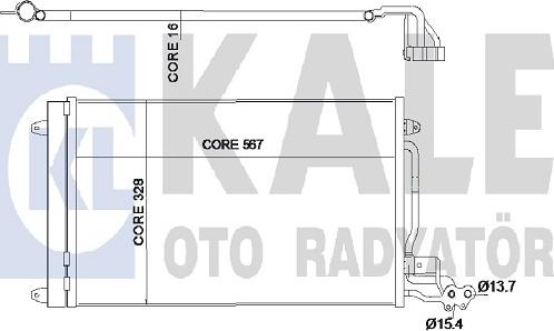 KALE OTO RADYATÖR 342395 - Конденсатор кондиционера autospares.lv