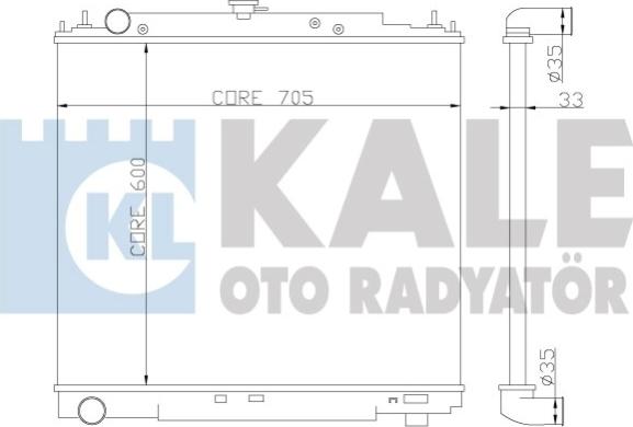 KALE OTO RADYATÖR 342315 - Радиатор, охлаждение двигателя autospares.lv