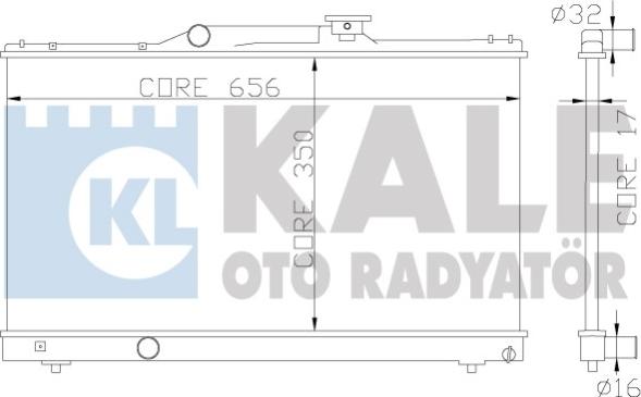 KALE OTO RADYATÖR 342325 - Радиатор, охлаждение двигателя autospares.lv