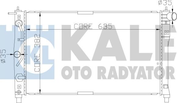 KALE OTO RADYATÖR 342250 - Радиатор, охлаждение двигателя autospares.lv