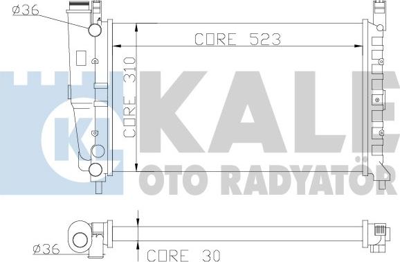 KALE OTO RADYATÖR 342265 - Радиатор, охлаждение двигателя autospares.lv