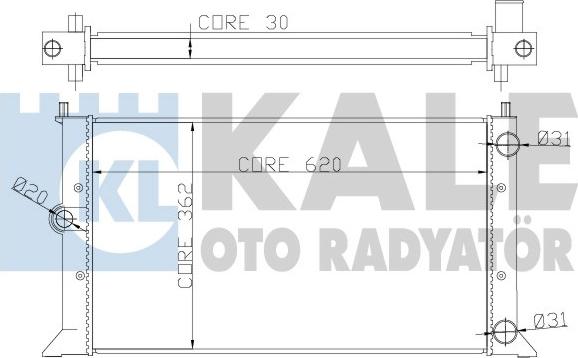 KALE OTO RADYATÖR 342225 - Радиатор, охлаждение двигателя autospares.lv