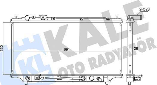 KALE OTO RADYATÖR 347905 - Радиатор, охлаждение двигателя autospares.lv