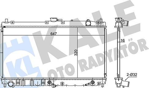 KALE OTO RADYATÖR 347935 - Радиатор, охлаждение двигателя autospares.lv