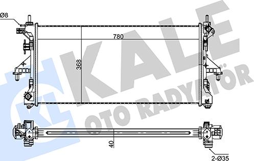 KALE OTO RADYATÖR 347440 - Радиатор, охлаждение двигателя autospares.lv