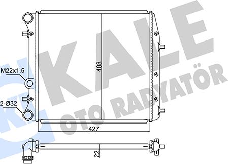 KALE OTO RADYATÖR 347525 - Радиатор, охлаждение двигателя autospares.lv