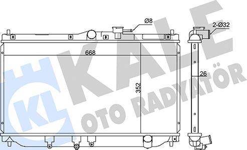 KALE OTO RADYATÖR 347570 - Радиатор, охлаждение двигателя autospares.lv