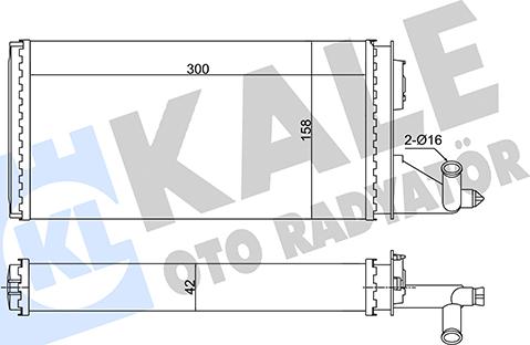 KALE OTO RADYATÖR 347095 - Теплообменник, отопление салона autospares.lv