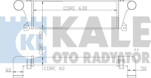 KALE OTO RADYATÖR 347100 - Интеркулер, теплообменник турбины autospares.lv