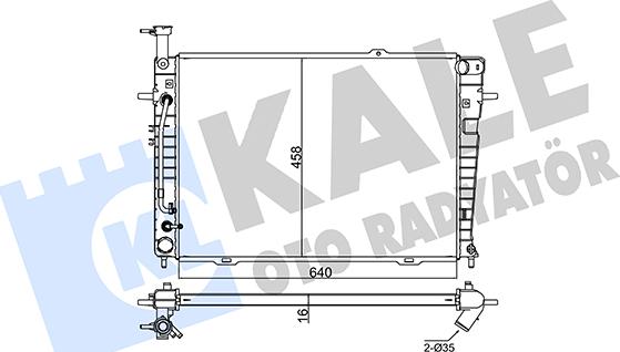 KALE OTO RADYATÖR 347850 - Радиатор, охлаждение двигателя autospares.lv