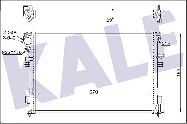 KALE OTO RADYATÖR 347220 - Радиатор, охлаждение двигателя autospares.lv