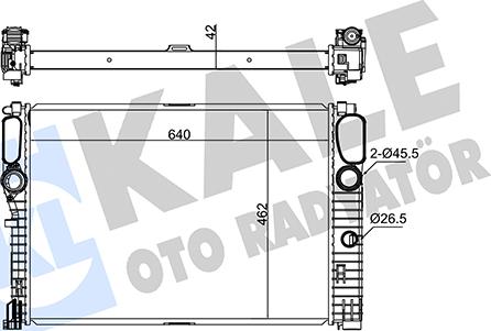 KALE OTO RADYATÖR 347275 - Радиатор, охлаждение двигателя autospares.lv