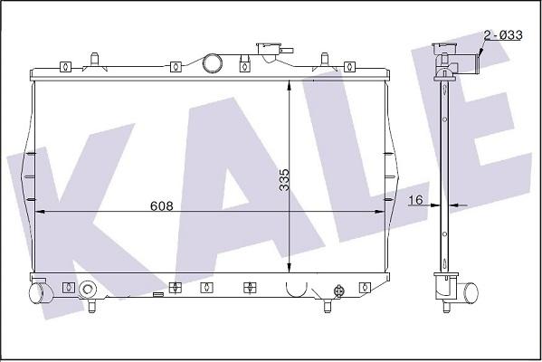 KALE OTO RADYATÖR 347780 - Радиатор, охлаждение двигателя autospares.lv