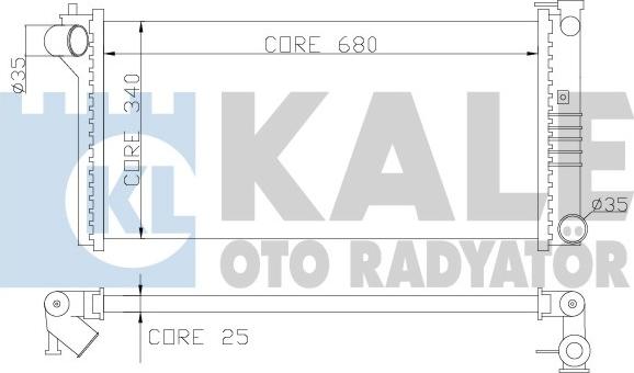 KALE OTO RADYATÖR 359600 - Радиатор, охлаждение двигателя autospares.lv