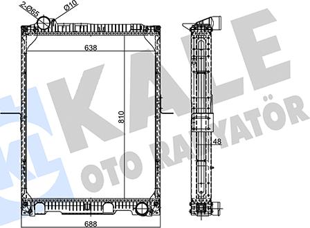 KALE OTO RADYATÖR 359145 - Радиатор, охлаждение двигателя autospares.lv