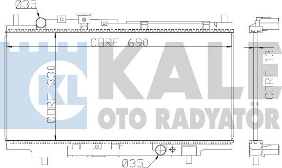 KALE OTO RADYATÖR 359800 - Радиатор, охлаждение двигателя autospares.lv