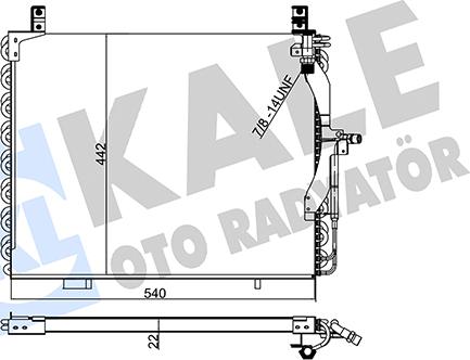 KALE OTO RADYATÖR 354055 - Конденсатор кондиционера autospares.lv