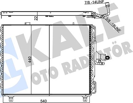 KALE OTO RADYATÖR 354060 - Конденсатор кондиционера autospares.lv