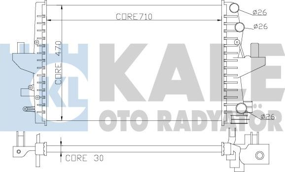 KALE OTO RADYATÖR 354100 - Радиатор, охлаждение двигателя autospares.lv