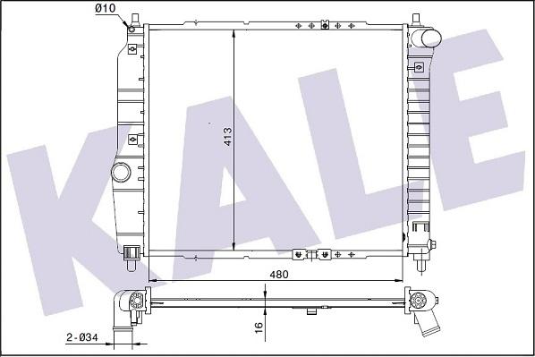 KALE OTO RADYATÖR 354800 - Радиатор, охлаждение двигателя autospares.lv