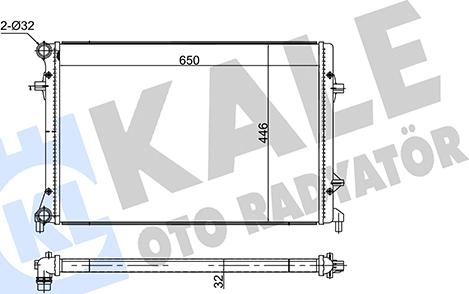 KALE OTO RADYATÖR 354240 - Радиатор, охлаждение двигателя autospares.lv