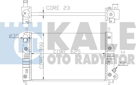 KALE OTO RADYATÖR 355900 - Радиатор, охлаждение двигателя autospares.lv