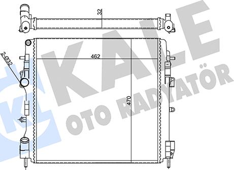 KALE OTO RADYATÖR 355595 - Радиатор, охлаждение двигателя autospares.lv