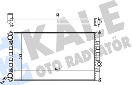 KALE OTO RADYATÖR 355590 - Радиатор, охлаждение двигателя autospares.lv