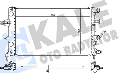 KALE OTO RADYATÖR 355570 - Радиатор, охлаждение двигателя autospares.lv