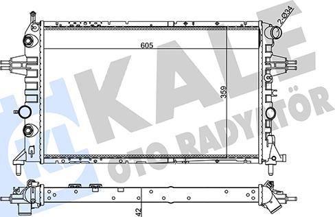 KALE OTO RADYATÖR 355610 - Радиатор, охлаждение двигателя autospares.lv