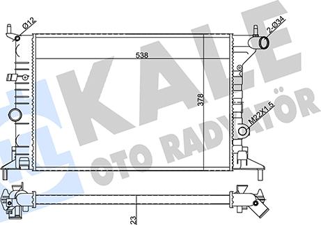 KALE OTO RADYATÖR 355060 - Радиатор, охлаждение двигателя autospares.lv