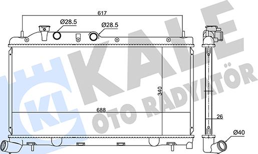 KALE OTO RADYATÖR 355755 - Радиатор, охлаждение двигателя autospares.lv