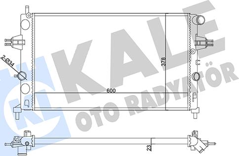 KALE OTO RADYATÖR 356965 - Радиатор, охлаждение двигателя autospares.lv