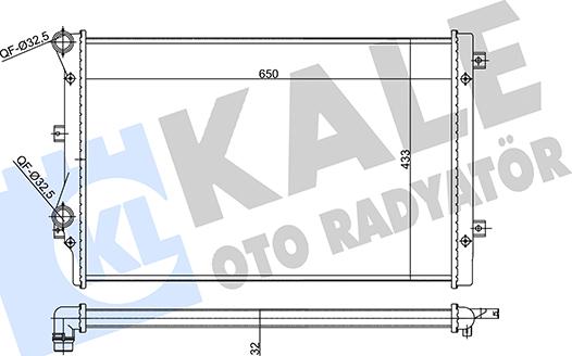 KALE OTO RADYATÖR 356985 - Радиатор, охлаждение двигателя autospares.lv