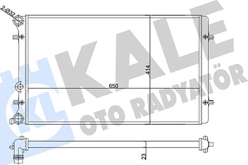 KALE OTO RADYATÖR 356980 - Радиатор, охлаждение двигателя autospares.lv