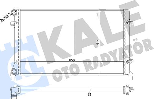 KALE OTO RADYATÖR 356920 - Радиатор, охлаждение двигателя autospares.lv