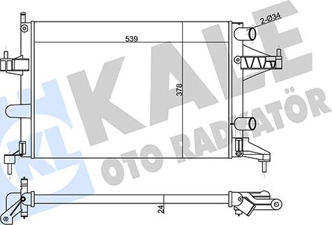 KALE OTO RADYATÖR 356975 - Радиатор, охлаждение двигателя autospares.lv