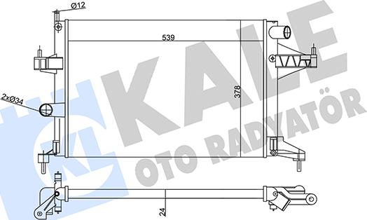 KALE OTO RADYATÖR 356970 - Радиатор, охлаждение двигателя autospares.lv