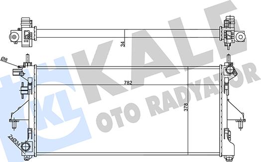 KALE OTO RADYATÖR 356455 - Радиатор, охлаждение двигателя autospares.lv