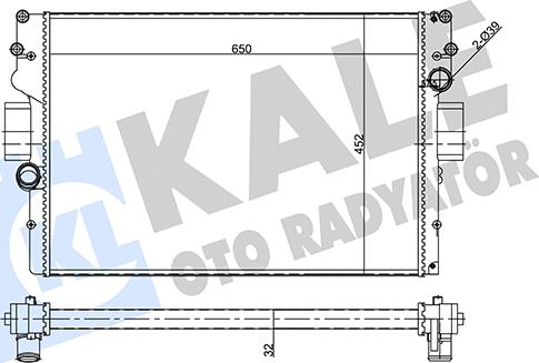 KALE OTO RADYATÖR 356410 - Радиатор, охлаждение двигателя autospares.lv