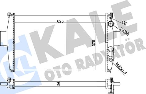 KALE OTO RADYATÖR 356150 - Радиатор, охлаждение двигателя autospares.lv