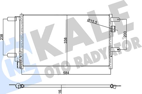 KALE OTO RADYATÖR 356165 - Конденсатор кондиционера autospares.lv