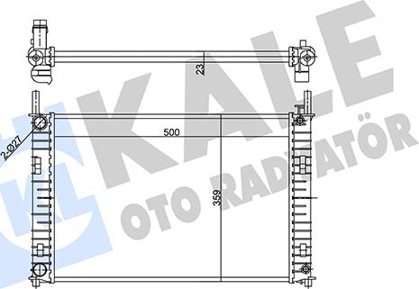 KALE OTO RADYATÖR 356885 - Радиатор, охлаждение двигателя autospares.lv