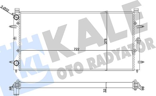 KALE OTO RADYATÖR 356880 - Радиатор, охлаждение двигателя autospares.lv