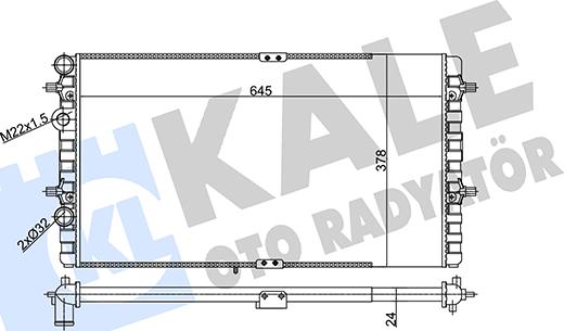 KALE OTO RADYATÖR 356305 - Радиатор, охлаждение двигателя autospares.lv