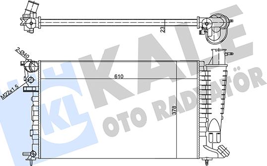 KALE OTO RADYATÖR 356290 - Радиатор, охлаждение двигателя autospares.lv