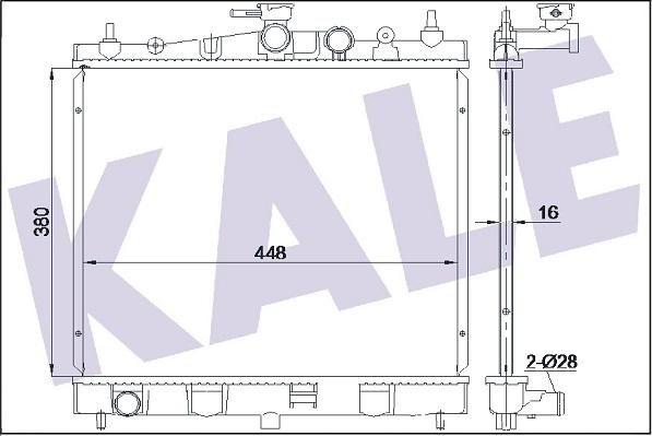 KALE OTO RADYATÖR 350995 - Радиатор, охлаждение двигателя autospares.lv