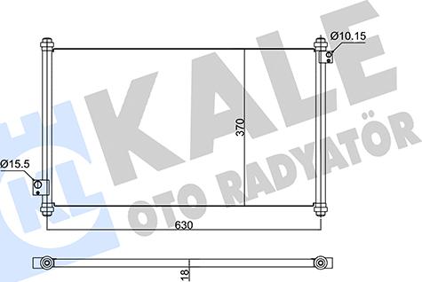 KALE OTO RADYATÖR 350595 - Конденсатор кондиционера autospares.lv