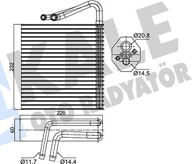 KALE OTO RADYATÖR 350065 - Испаритель, кондиционер autospares.lv